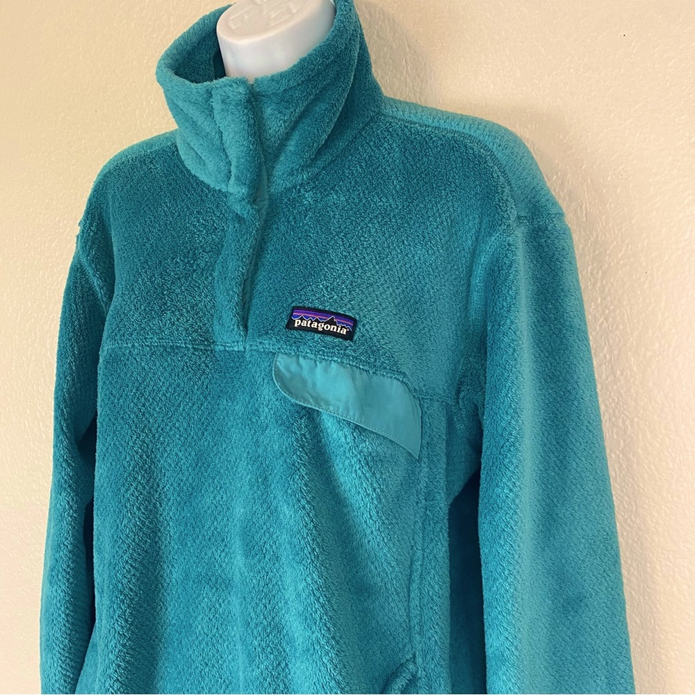 Patagonia Aqua Stone Beryle Green Re-Tool Snap T Pullover Size M